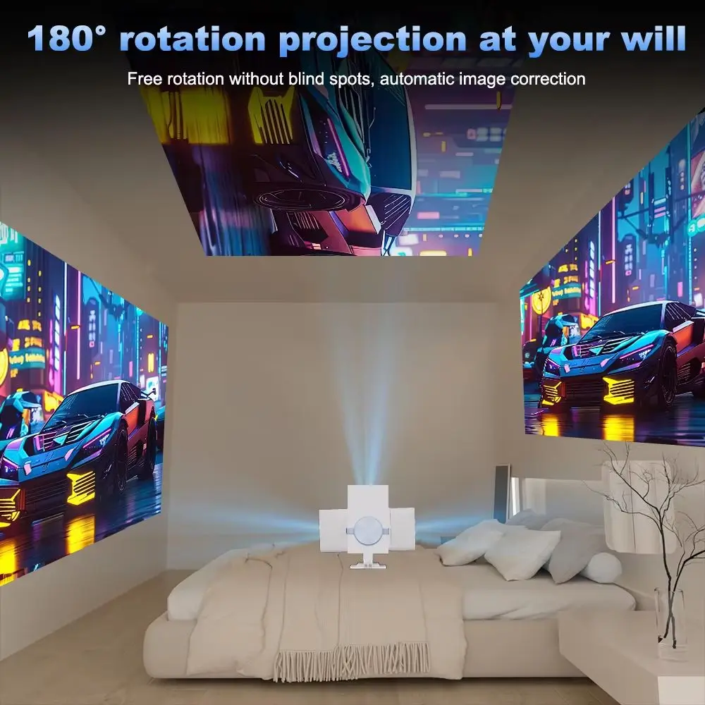 Proyector DESS Android 13 de doble banda Wifi6 proyector portátil inteligente banco de energía alimentado Oficina hogar Android cine proyector inteligente