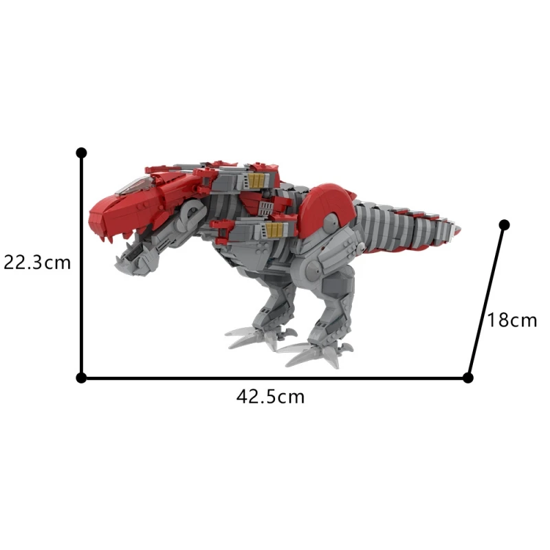 MOC T-Rex Zord Model Building Blocks Anime Super Sentai Tyrannosaurus Rex Activity Mecha Horror Animal Bricks Toy Gift