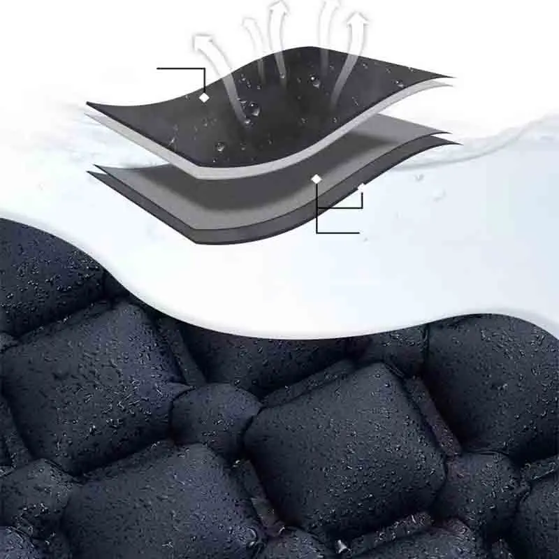 휴대용 야외 인플레이터블 캠핑 슬리핑 패드 자동 발작동 펌프 TPU 스트랩 베개 편안한 매트리스