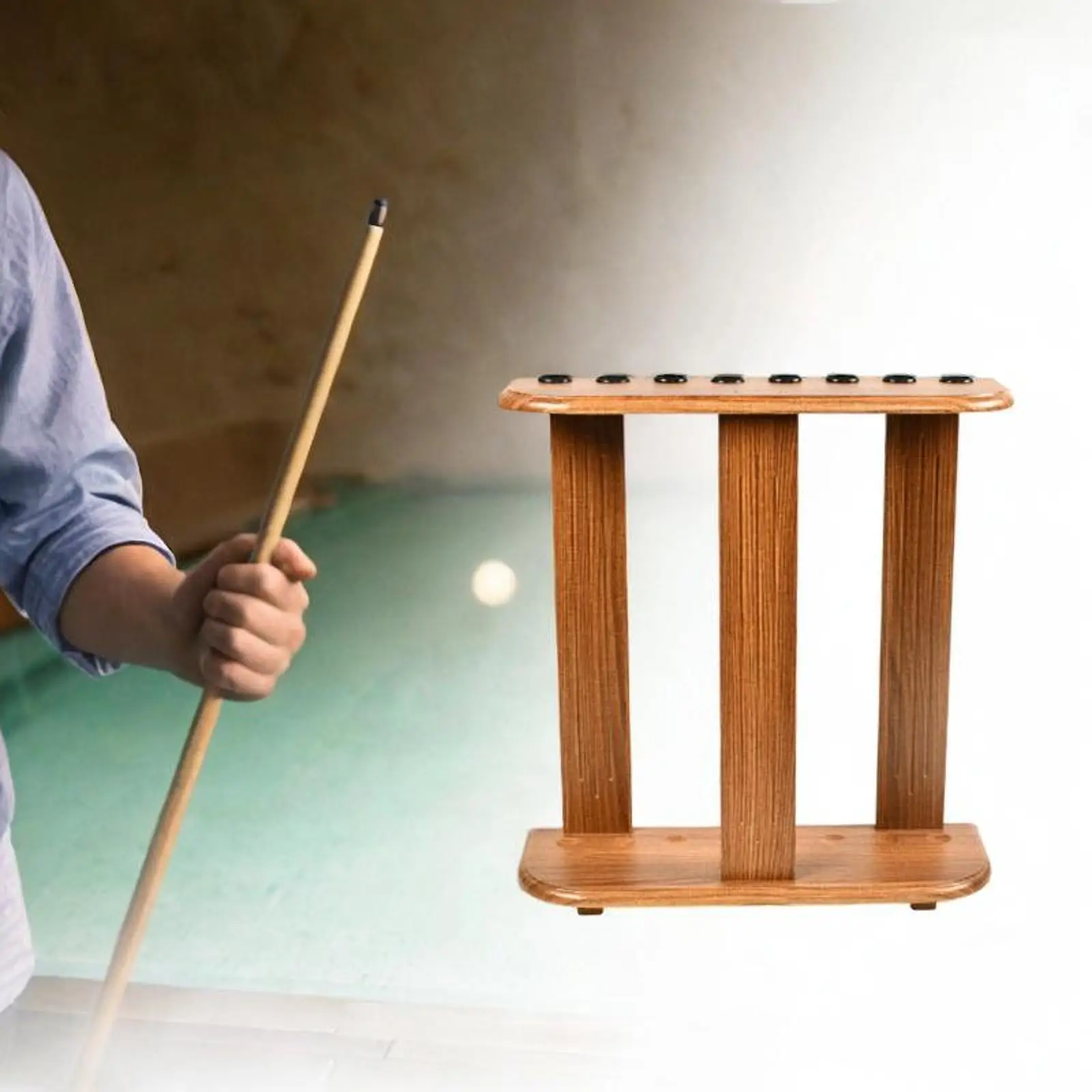 

Pool Cue Rack Wooden Gift for Billiard Player Billiards Pool Stick Holder