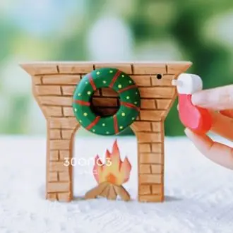 Christmas Ornaments Handmade Wooden Play House Children\'s Toys Scene Building Christmas Tree Holiday Decoration Baby Gift