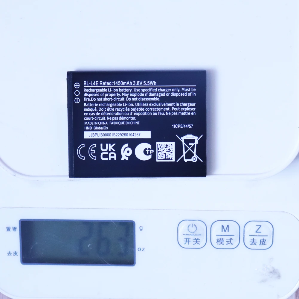 High Quality Original Cell 3.8V 1450mAh BL-L4E Battery ForNokia 8210 4G/ 2660/2760/2780 TA-1480 Flip Phone