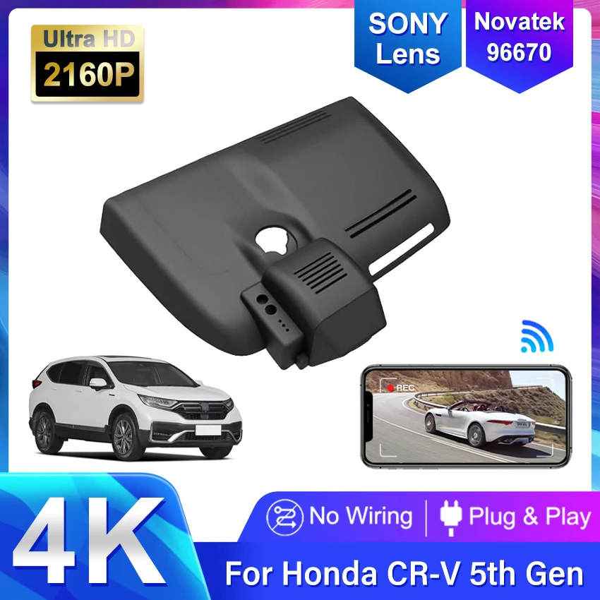 

Dash Camera for Honda CR-V CRV CR V 5 5th Gen 2017 2018 2019 2020 2021 2022, Plug and Play 4K OEM Car Video Recorder WIFI APP