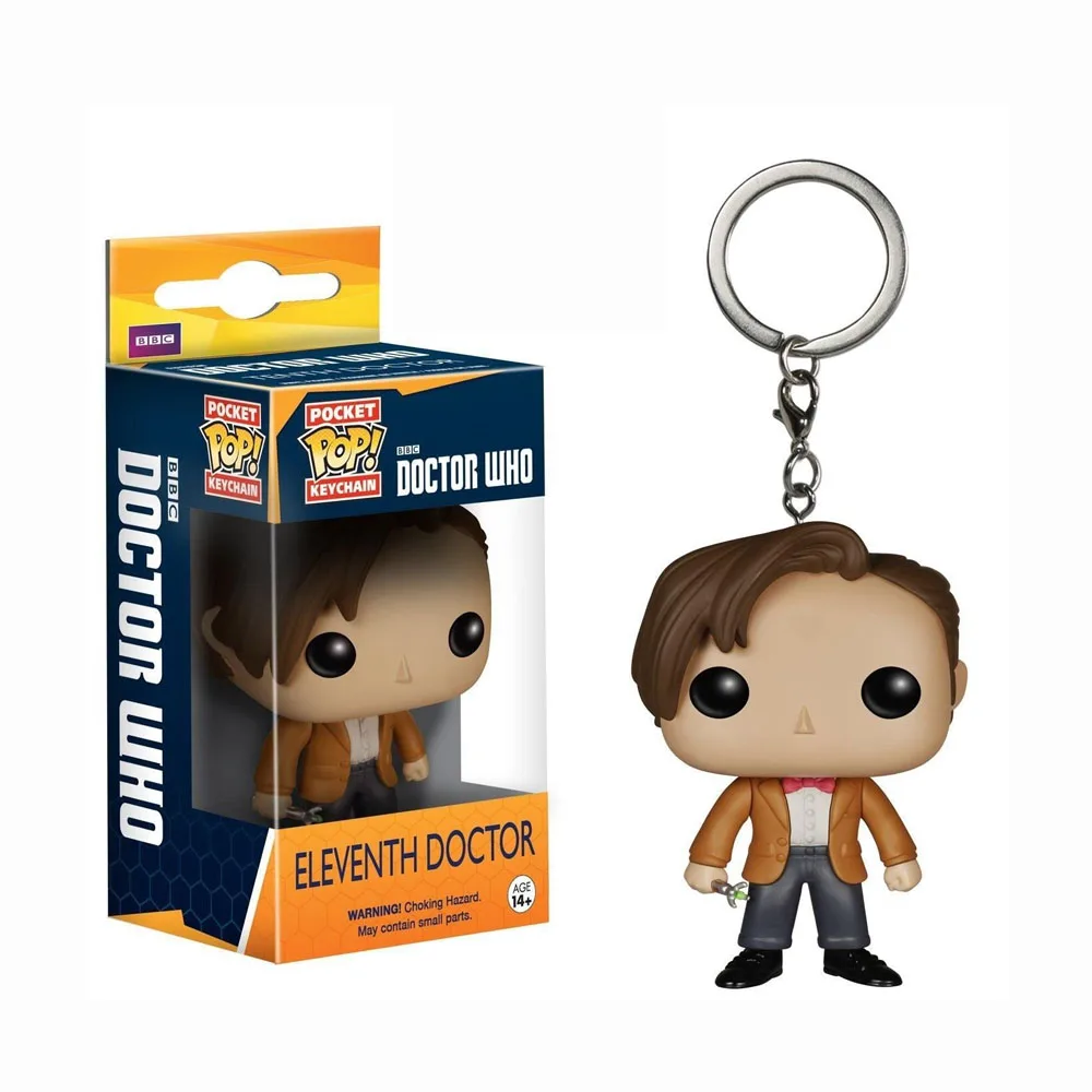 Funko Pop Keyring Tardis Eleventh Doctor Twelfth Tenth Doctor Who Pop Pocket Keychains Vinyl Action Figure Toys Dolls Gifts