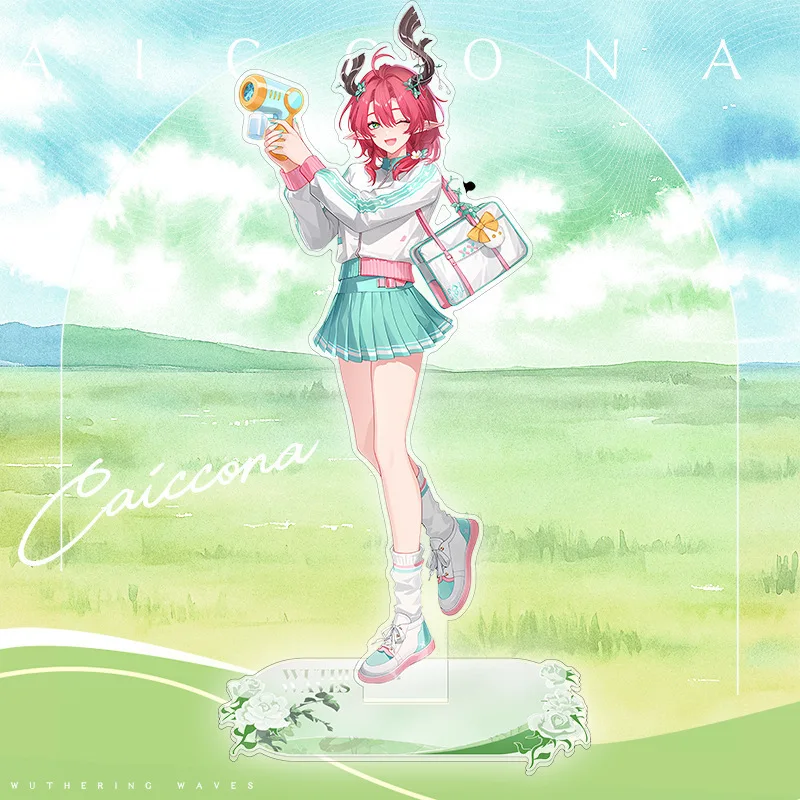 New Wuthering Waves Character Stand Ciaccona Cartethyia Cartethyia Cute Cartoon Desk Ornament Acrylic Gift Anime Game Key