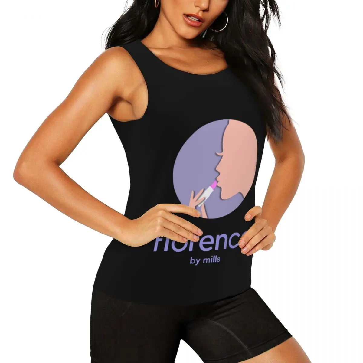 Custom Florence By Mills Yoga Tank Tops Women Workout Gym Sports Shirt