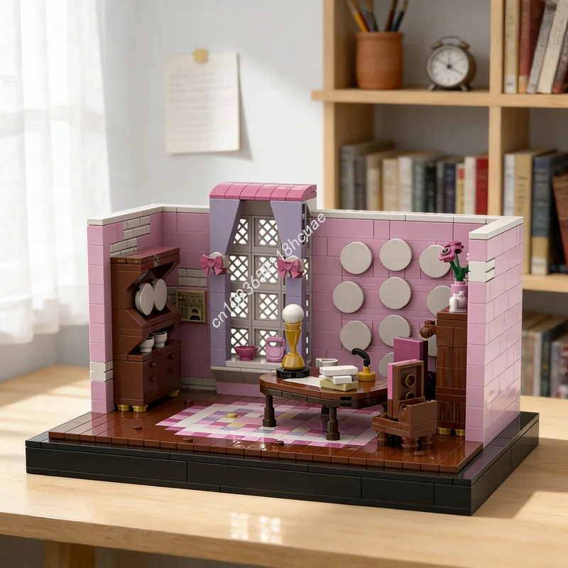 627 Piezas MOC, Maqueta del Oficio del Profesor Umbridge de Harry Potter, Bloques de Construcción de Arquitectura, Juguete DIY, Idea de Regalo para Festivales, Educación Creativa