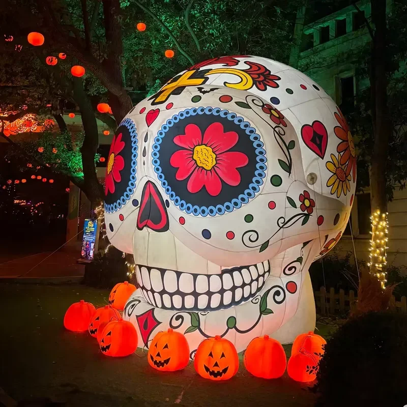 GIANT Inflatable Halloween Skull Model for Outdoor Event Advertising Commercial Festive Decoration