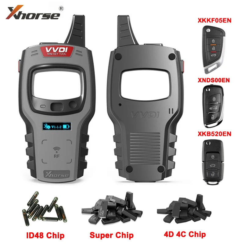 

96bit 48-Clone Xhorse VVDI Mini Key Tools Programmer Remote Car Key Clone Transponder Generation XT27 Super Chip 4D 4C XKB501EN