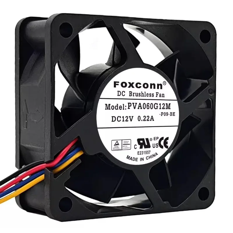 New Cooler Fan for Foxconn PVA060G12M 12V 0.22A 6CM 6025 Speed Control Server CPU Cooling Fan 60*60*25mm