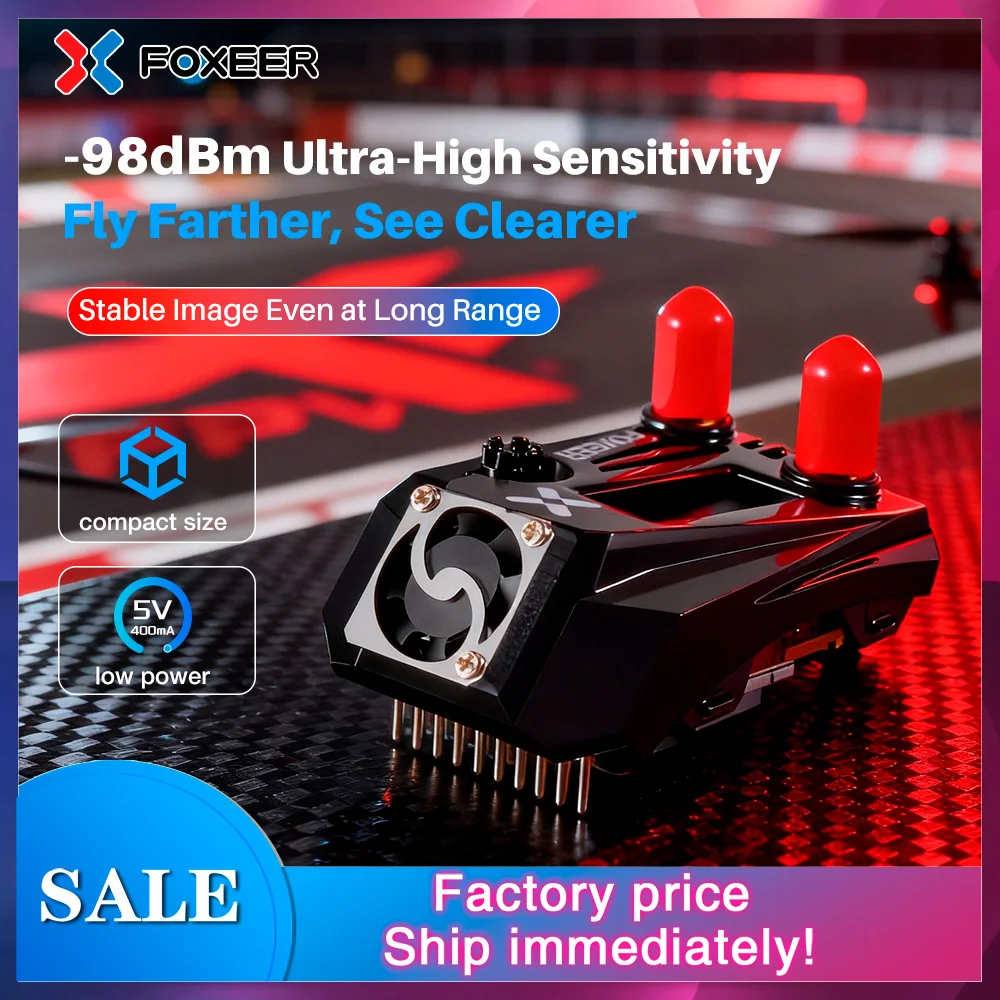 Foxeer Wildfire 80CH 5.8G Goggle Module Dual Receiver -98dBm Anti‑rolling Shutter For Fatshark FPV Goggles V1 V2 V3 HD1 HD2 HDO
