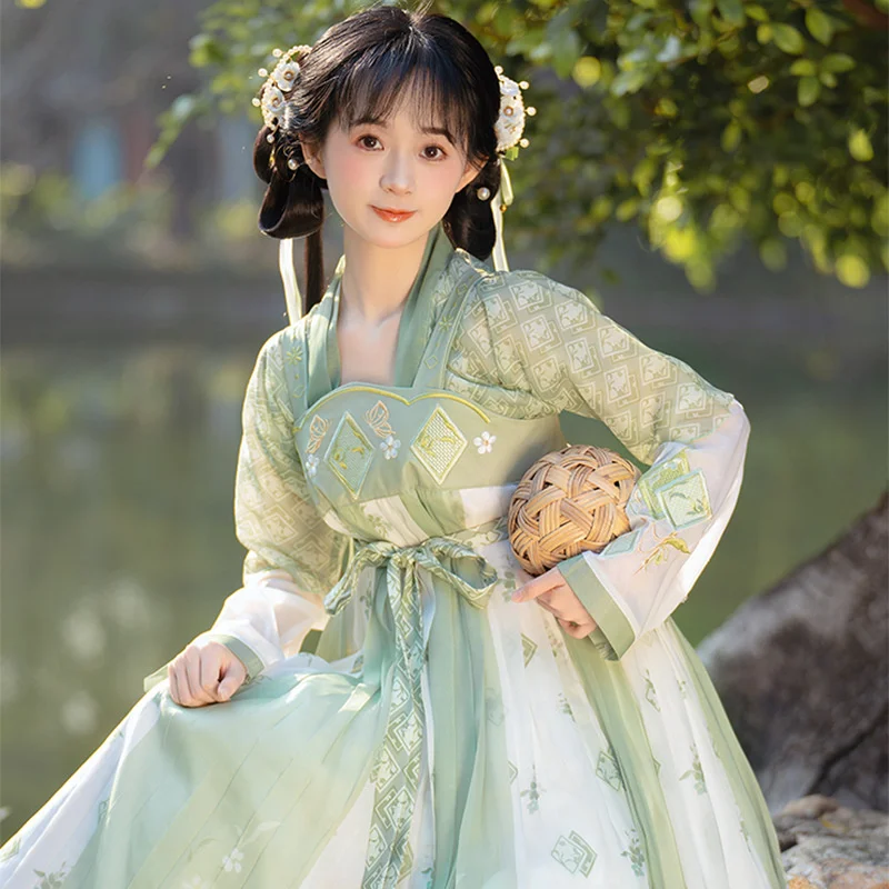 Chinese Traditional Hanfu Costume Woman Ancient Han Dynasty Dress Oriental Princess Dress Lady Elegance Tang Dynasty Dance Wear