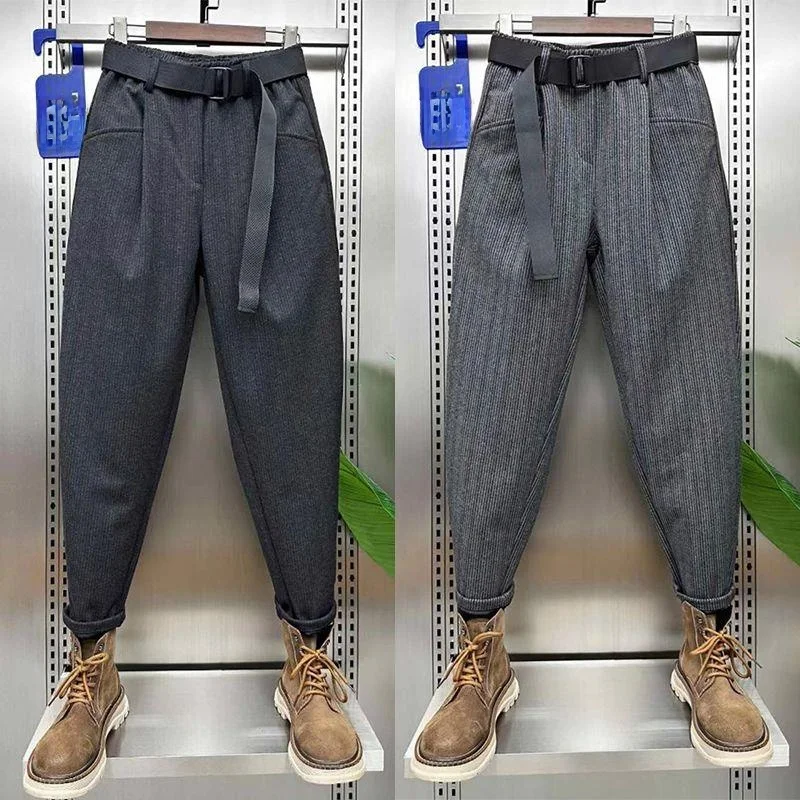 

Мужские повседневные брюки больших размеров, весна-лето, свободный крой, прямые брюки Harlan, модная брендовая расклешенная футболка с принтом ort Sve