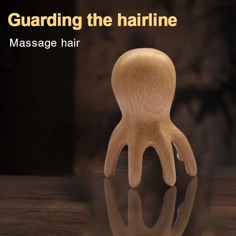 

Sandalwood Octopus Massage Comb Head Meridian Scraping Scalp Massage Brush Acupuncture SPA Gua Sha Massage Comb Fatigue 〔DD329〕