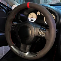 Customization Suede Leather Non-Slip Car Steering Wheel Cover For Seat Leon (Mk2 1P) FR Cupra 2005-2009 Ibiza (6L) FR 2005-2009