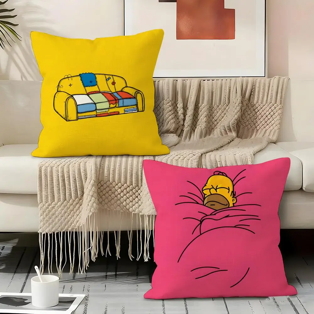 The S-simpsons Anime Pillow Case Pillowcase, Double-sided Printed, Sofa Cushion, Bedroom Headboard Pillow