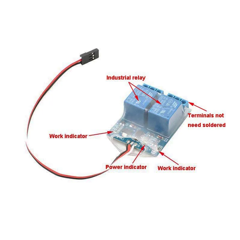 One Channel PWM Relay Remote Control Switch 3.3V/5V Fully Compatible Support 5-12V Voltage for RC Aircraft Drone DIY Accessories