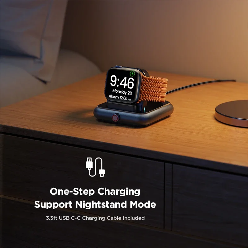 Joyroom D​etachable For Apple Watch Charger Portable Magnetic For iWatch Charger With Charging Cable Samsung Watch Charger Stand