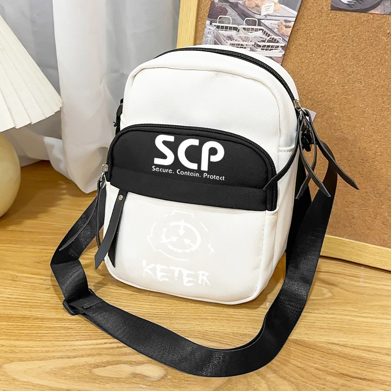 2025 لعبة أنيمي إجراءات الاحتواء الخاصة الأساس SCP-049 الكرتون بسيط اللون حجب حقيبة كتف صغيرة هدية