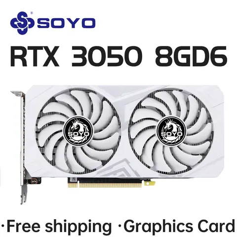 SOYO Graphics Cards RTX 3050 8G/6G GDDR6 GPU NVIDIA PC Computer components PCI Express X16 4.0 Gaming Video Card RTX3050 New