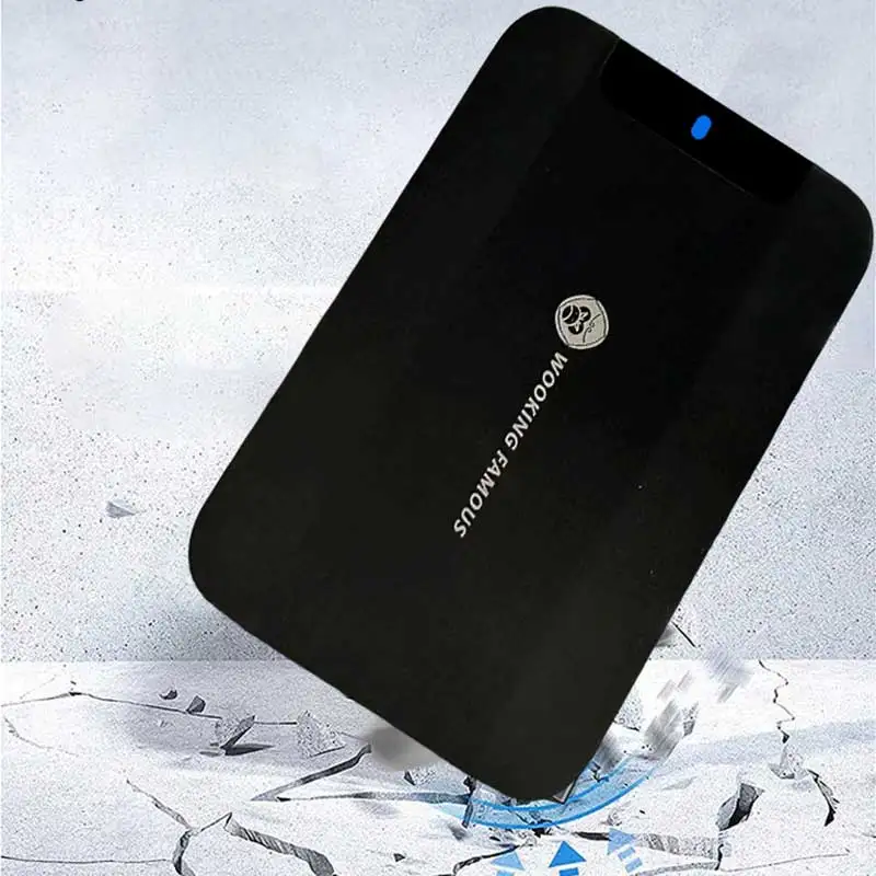 WOOKING X25 2.5" Portable HDD 120MB/s USB3.0 - Metal External Hard Drive for PS5/PS4/PC/Laptop Data & Game Storage, Black/Silver