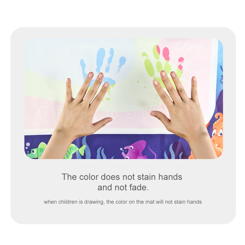 2023 New Arrivals Magic Water Drawing Mat with Fluorescent Pen Painting Board Early Educational Toys Montessori Toys for Kids