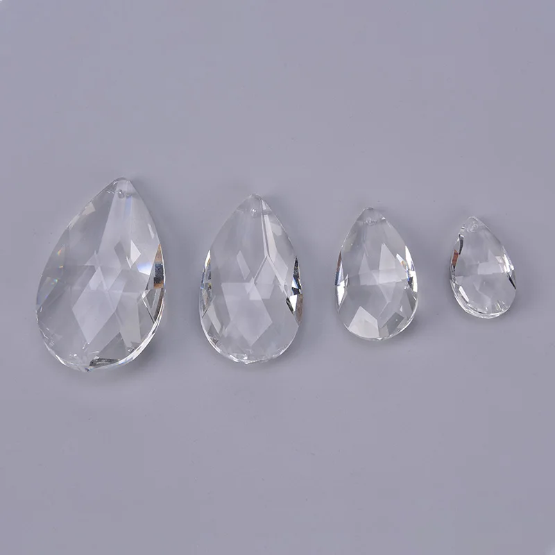 [MOA]Clear Chandelier Glass Crystals Lamp Multi Faceted Bead Hanging Drops Pendants[MOA]