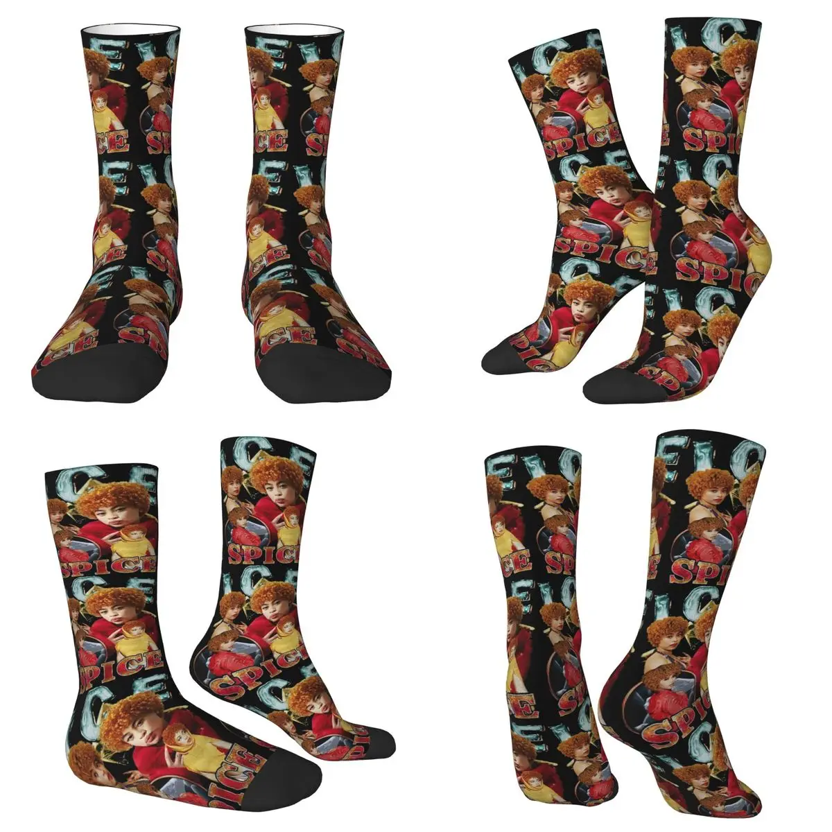 

Ice Spice Socks Harajuku Super Soft Stockings All Season Long Socks Accessories for Unisex Christmas Gifts