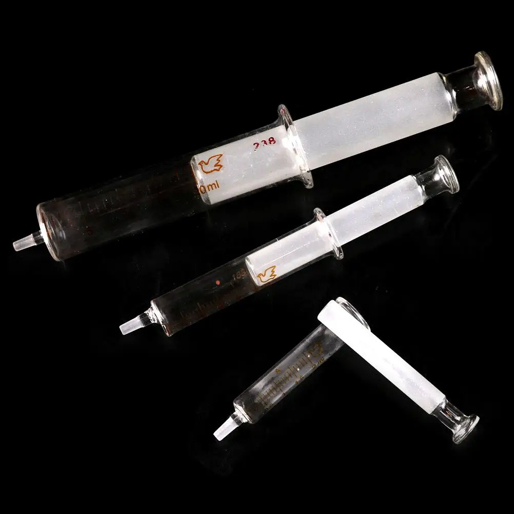 HOT Sale Glass Syringe Chemical Medicine Injector 2ML 5ML 10ML 20ML Sampler Dispensing With Ink