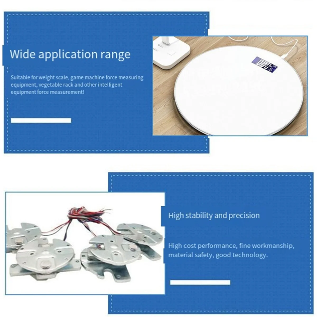 AB01 Upgrade Load Cell -167-75kg Body Scale Full Bridge Weighing Sensor Weight Scale Sensor Accessories 4PCS