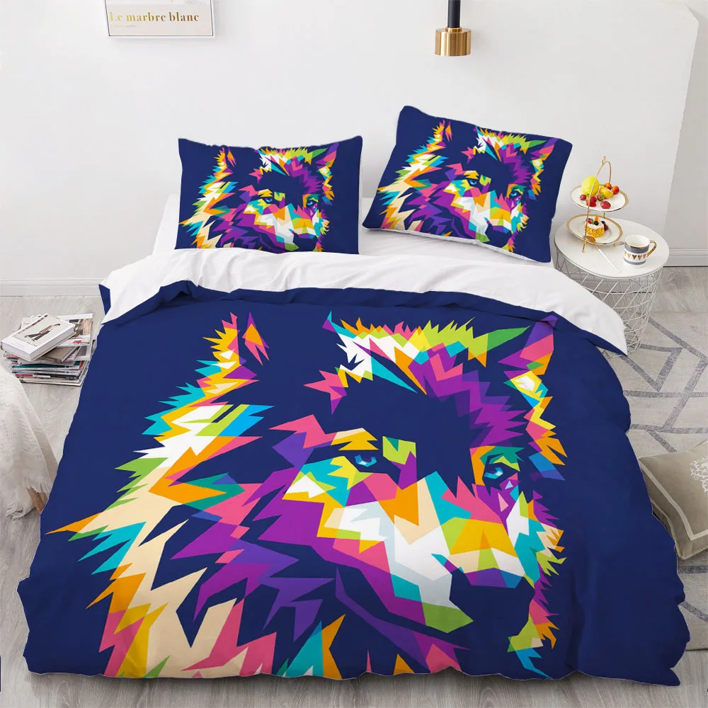 2/3pcs bedding set Digital Print Comfortable Duvet Cover for Home Bedroom Decoration, 1 Duvet Cover and 2pillowcase with Zippers
