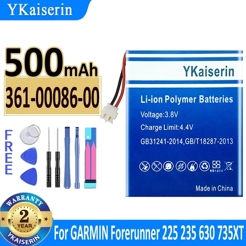 500mAh YKaiserin Battery 361-00086-00 For GARMIN Forerunner 225 235 630 735XT GRM0371754