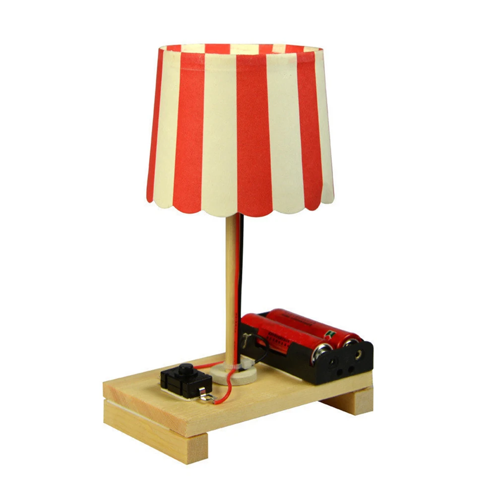

Creative Wooden Desk Lamp Toy DIY Assembly Kids Science Experiments Table Light Model Gifts Students H son Skills Teaching