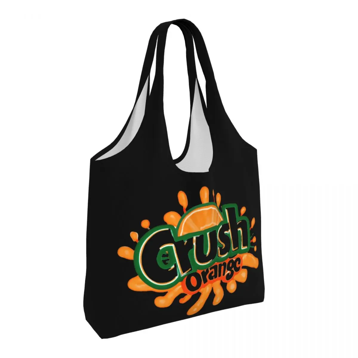 

Crush Orange Delight Large Capacity Canvas Tote Bag Single Shoulder Work Commute Bag For Women Eco-Friendly Shopping Bag