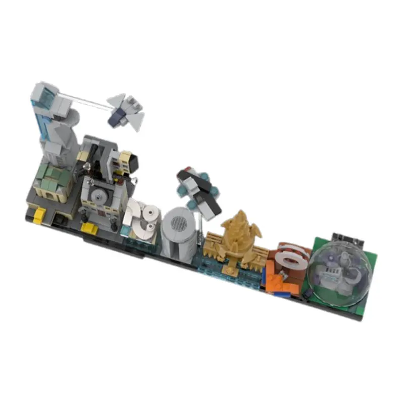 

Spot MOC-600pcs Modern Architecture DIY Small Particle Assembly Building Blocks Puzzle Toy Model Gift Set Ornament