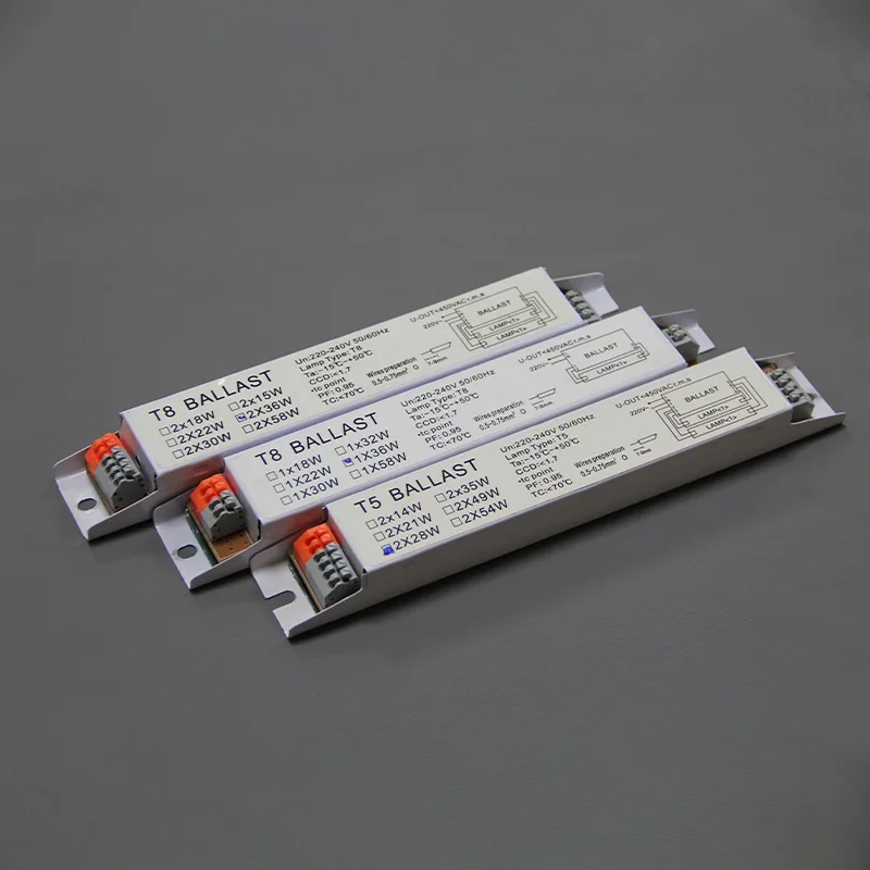 T8 220V-240V 18W 36W 58W Electronic Ballast Fluorescent Lamp Electronic Ballast