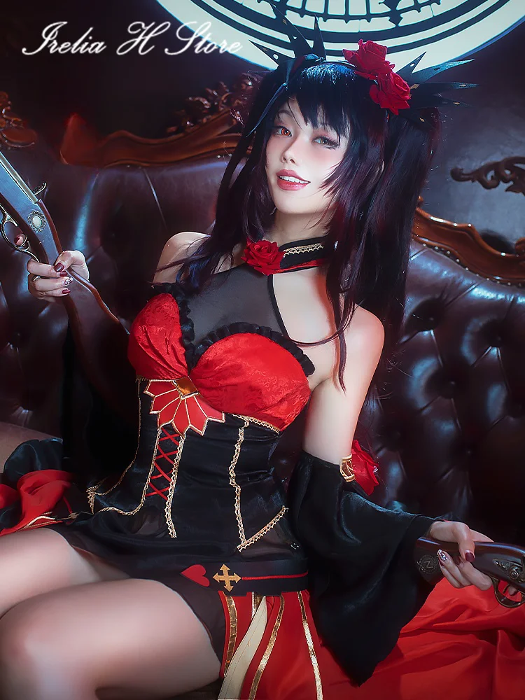 Irelia H Store Anime DATE A LIVE Tokisaki Kurumi Cosplay Costume Tokisaki Kurumi Nightmare Sexy Dress Halloween Costumes