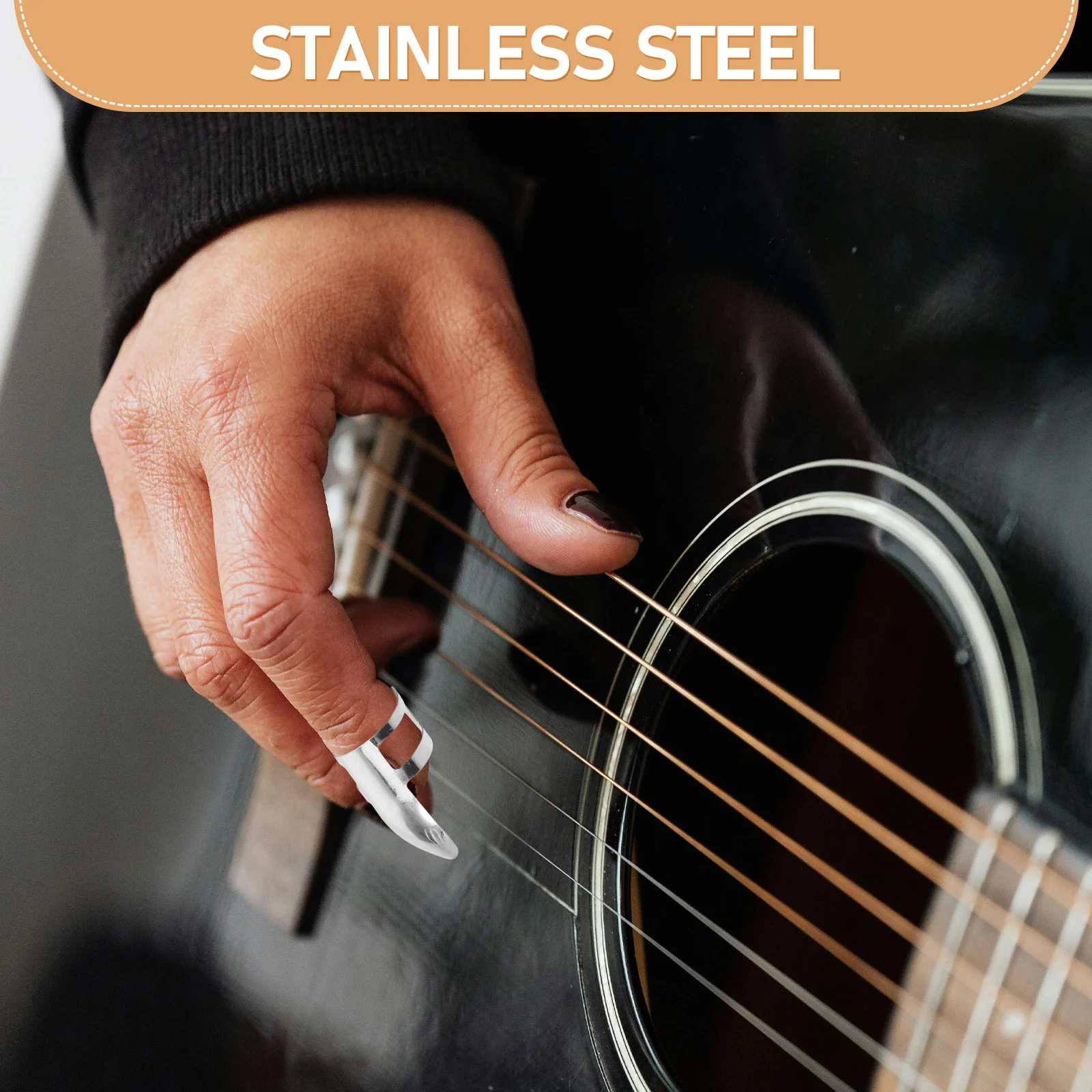 

8pcs Set Banjo Ukulele Metal Protectors Callus Protection Strumming Accessories Practice Tool Finger For Acoustic Thumb For