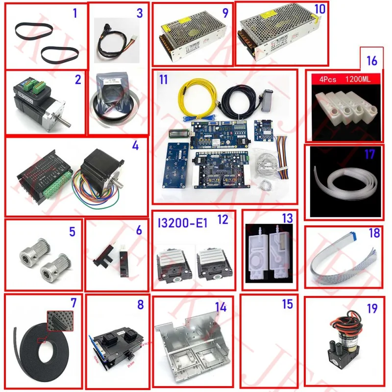 

kyjet Hoson i3200 upgrade kit for Epson dx5/xp600 convert to I3200 2heads board network version kit for large format printer