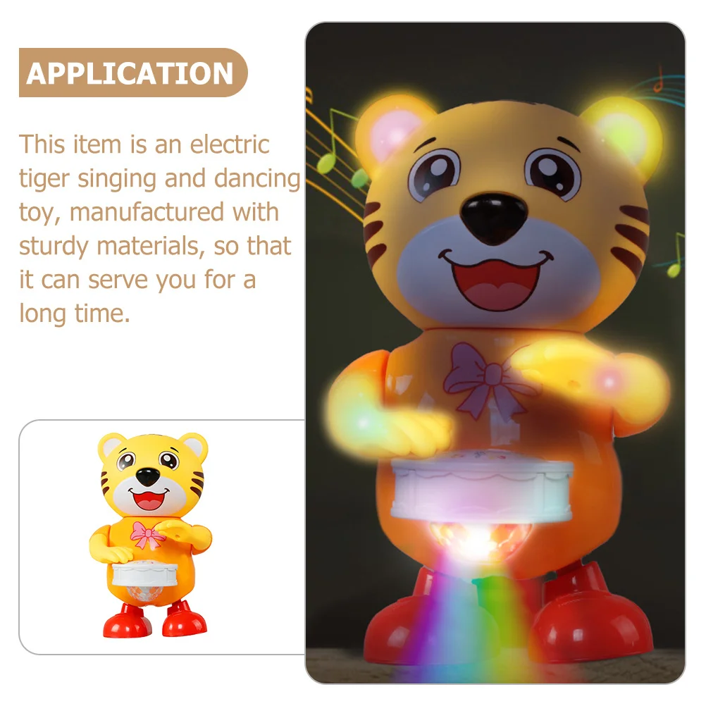 Dança cantando tigre tambor elétrico robô criativo bebê educacional musical infantil aprendizagem crianças presente diversão entretenimento