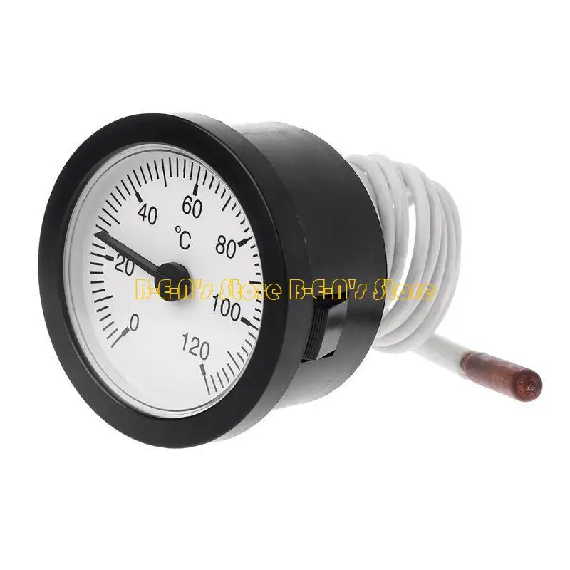 Y1AD Professional Thermometer Capillary Temperature Gauge 0-120℃ water & oil with 1m