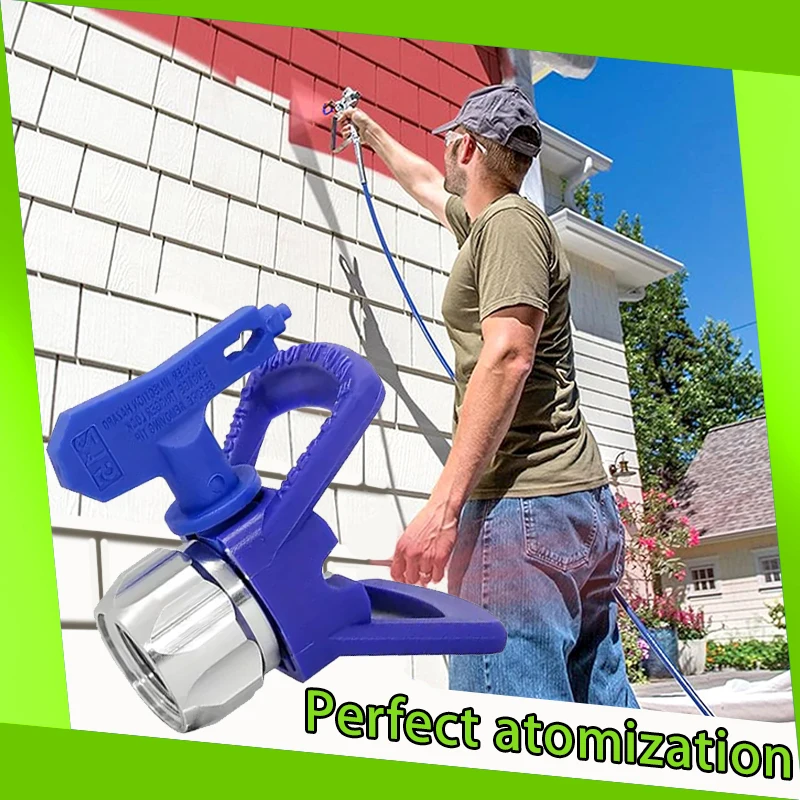 4 Airless Paint Sprayer Nozzle Bases, Airless Spray Gun Assembly Spray Nozzle Tools, Compatible with Airless Sprayer Paint Universal Replacement Parts (Including 2 Red Bases + 2 Blue Bases) image 5
