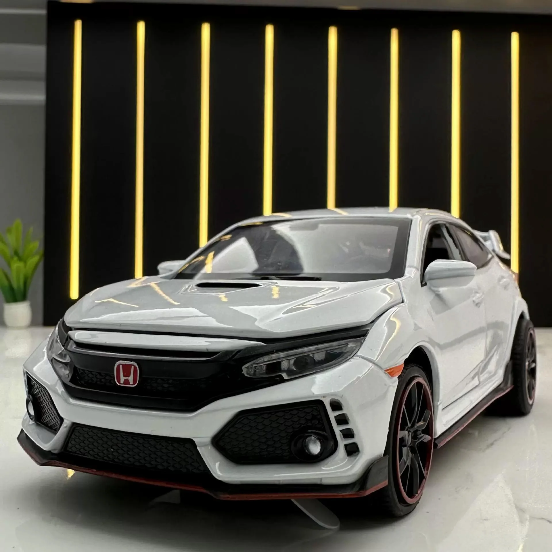 

1/32 CIVIC TYPE R модель автомобиля из сплава, литая детская игрушечная машинка с базовой коллекцией, подарок на день рождения для мальчиков