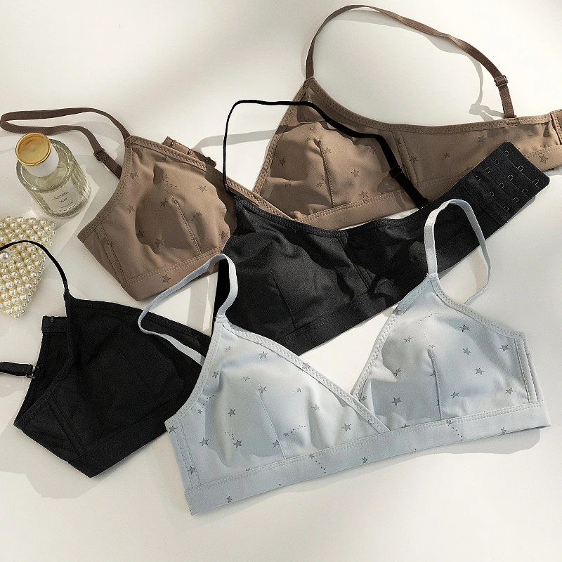Eleganter französischer Triangel-BH mit Hasenohrmuschel, nicht gepolstert, Push-Up für kleine Brüste, Anti-Ausbuchtung, Sommer-Dessous, UK-Größen, MOYISU, sexy S-L