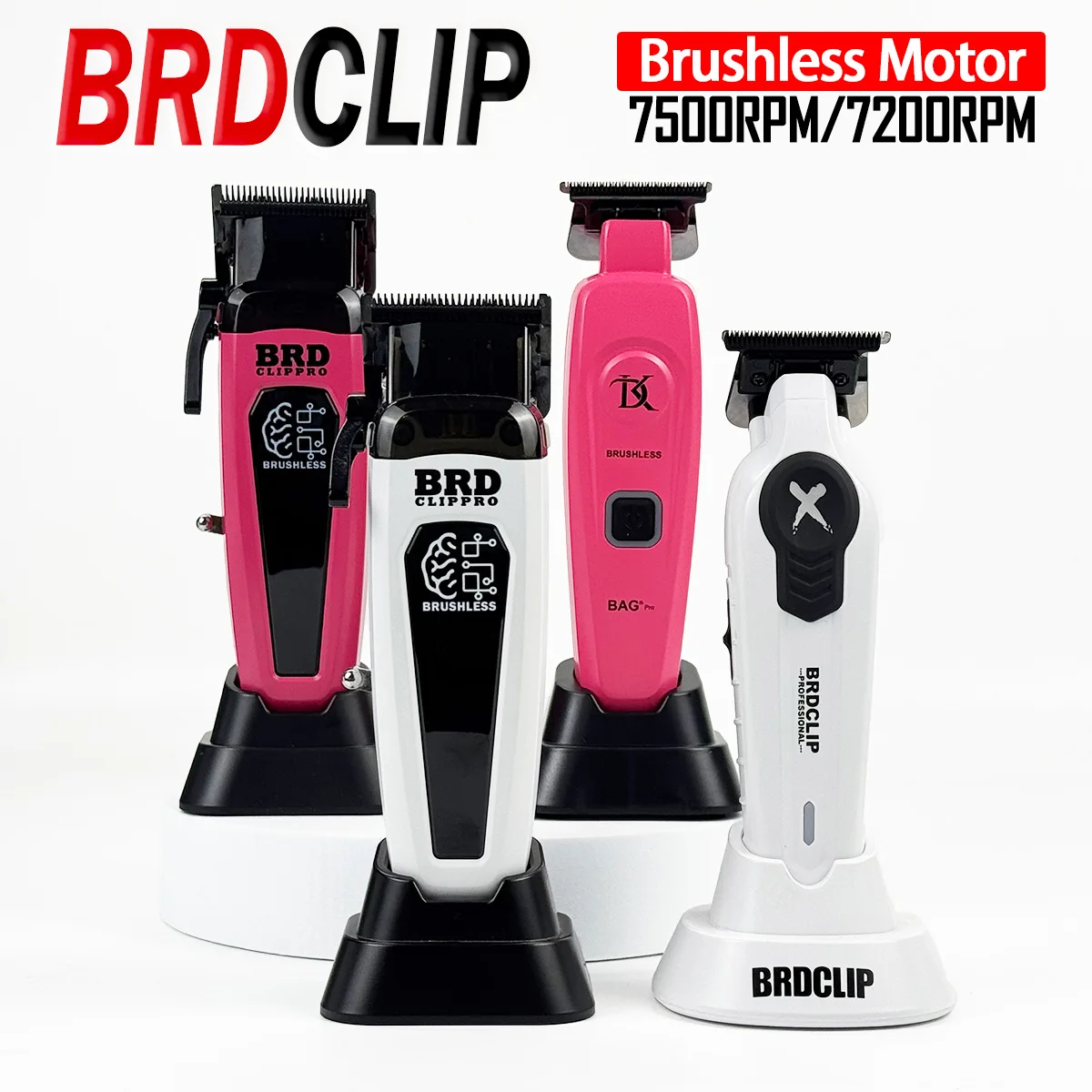 

Professional BRDCLIP Brushless Motor Hair Clipper 106B DK078 7500RPM 7200RPM Electric Cordless Trimmer DLC Blade Men's With Base