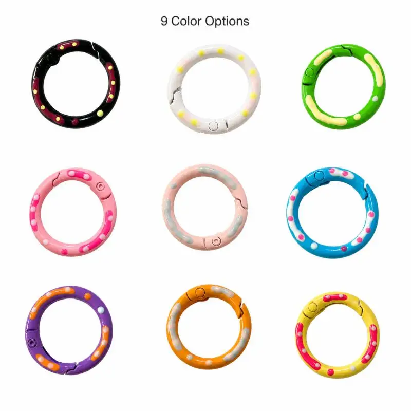 10 Metall-O-Ringe für Schlüsselanhänger, Verbindungsringe, Sprengringe, runde Karabiner, Schlüsselanhänger-Clips, Schmuckherstellung – Detail 5