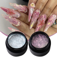 Aurora Solid Nail Extension Gel Non Stick Hand Gel Builder For Nails Pearl Mermaid Effect Carving Gel Nail Art Salon Home Use