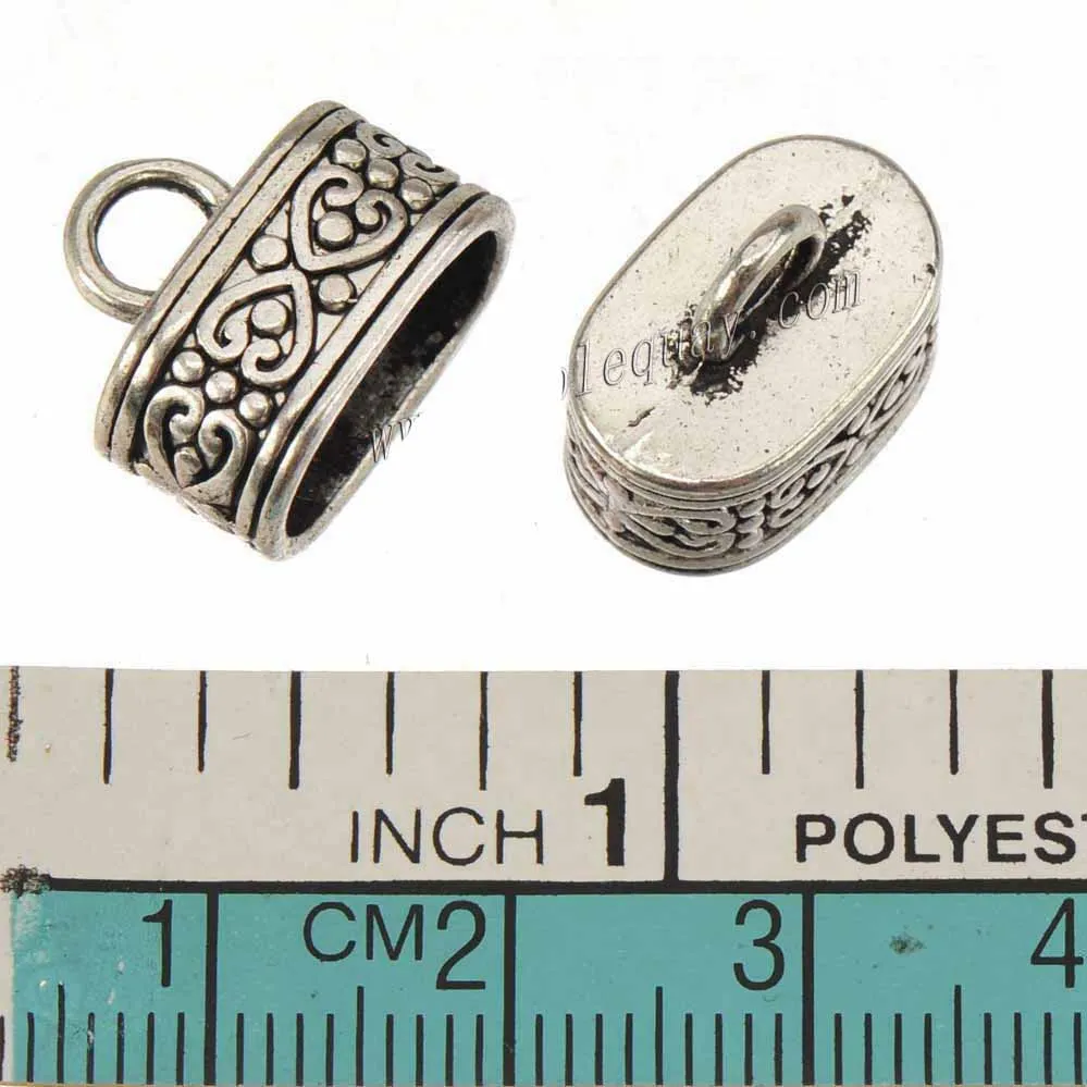DIY Beads Caps Multilayer Bangles End Cap Jewelry Cords 20pcs Heart Silver Metal Bracelets Hand Made Findings