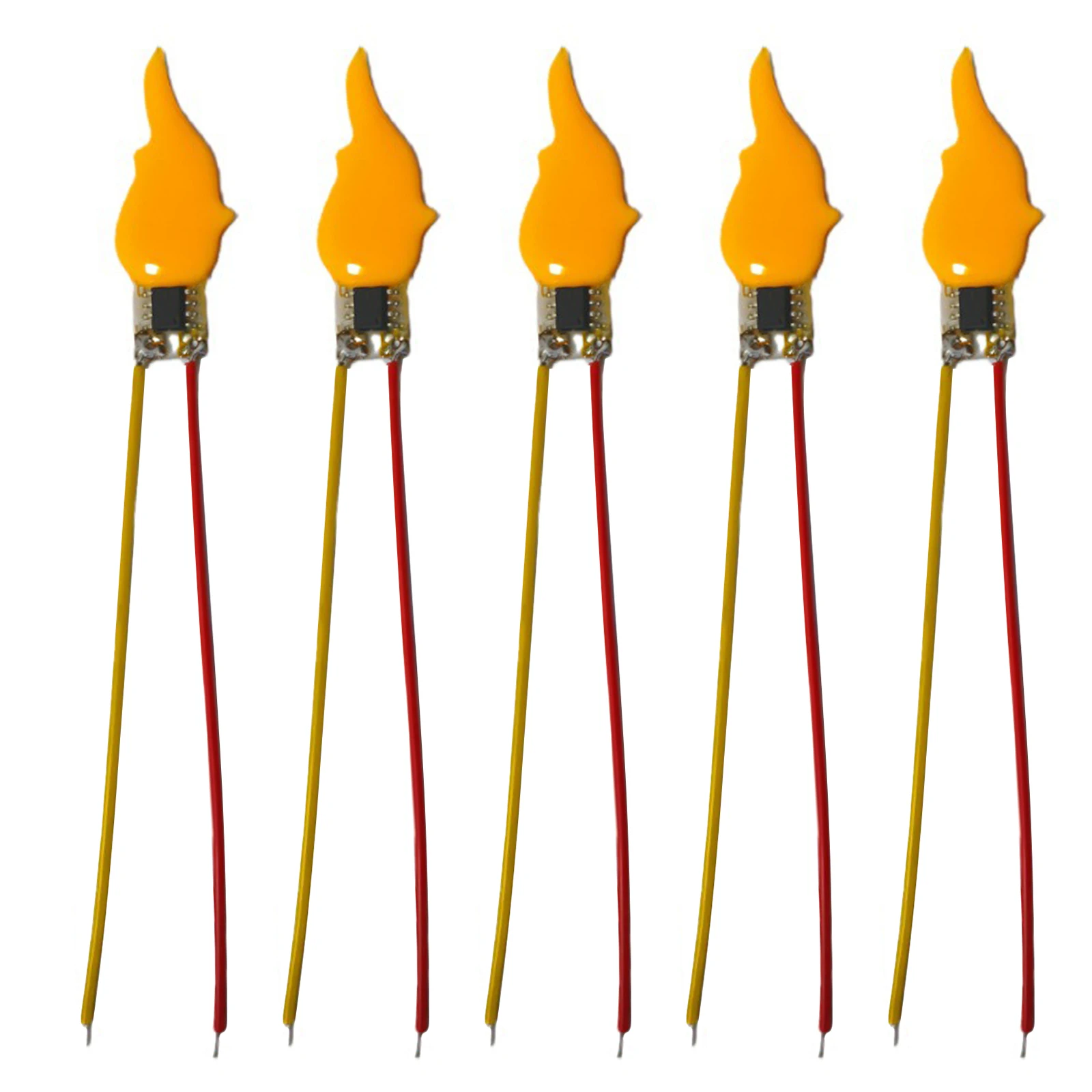 3/5/10PCS Flame Light Bulbs 2200K Diode 3V LED Flame Effect Light Bulb Flame LED Filament for Halloween Christmas Decor