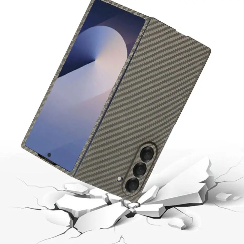 

Real Carbon Fabric Fiber Aramid Case For Samsung Galaxy Z Fold6 Fold 6 Super Ultra Thin Ultrathin Light Shell Cover